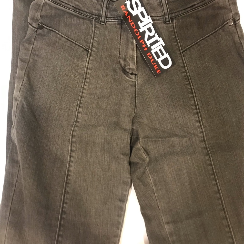 NWT Ladies Randolph Duke Spirited Jeans Grey size 6. Inseam 31” stretch